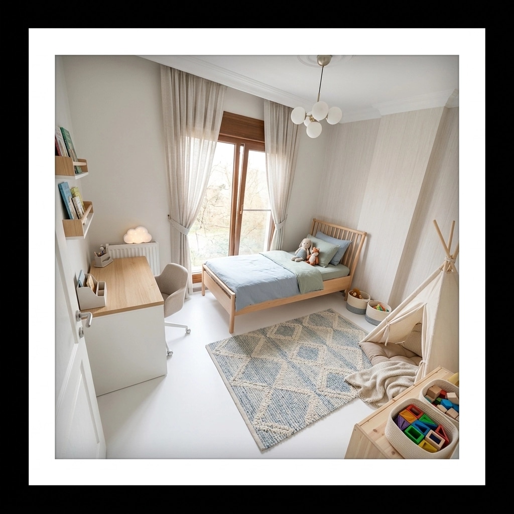 Scandinavian Kids Room design — interior photo by GenRoom AI
