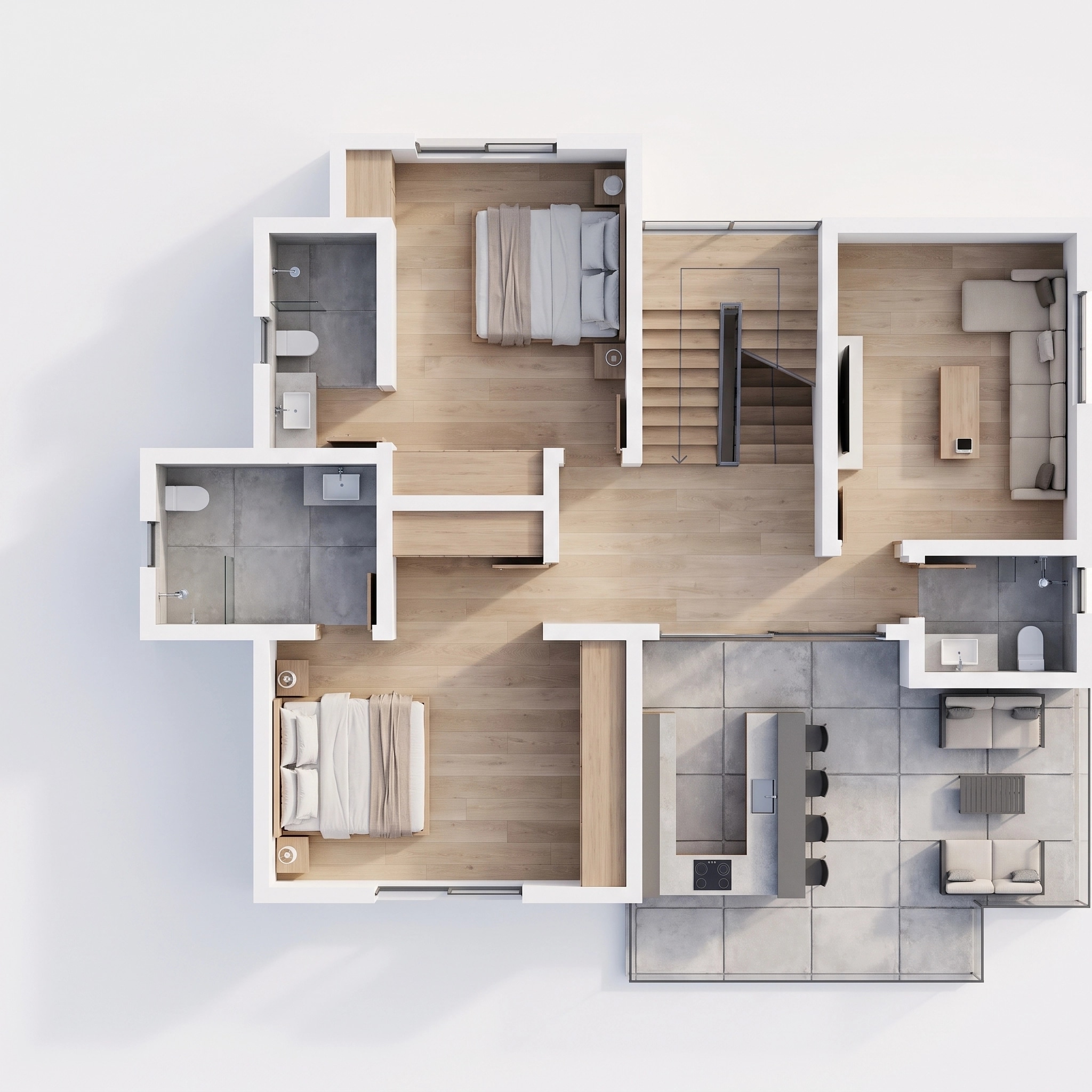 Interior design in Minimalism style — Living Room by GenRoom AI