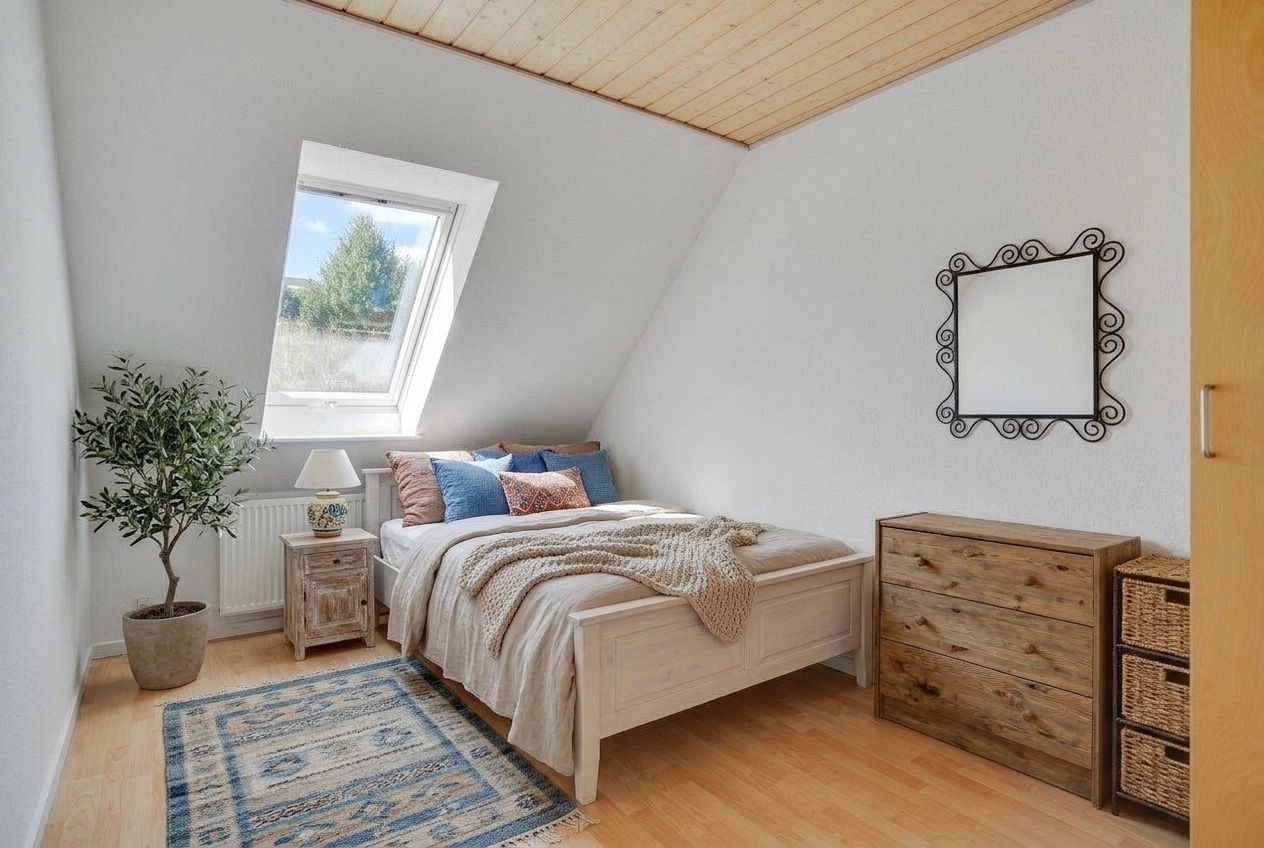 Mediterranean Bedroom design — interior photo by GenRoom AI
