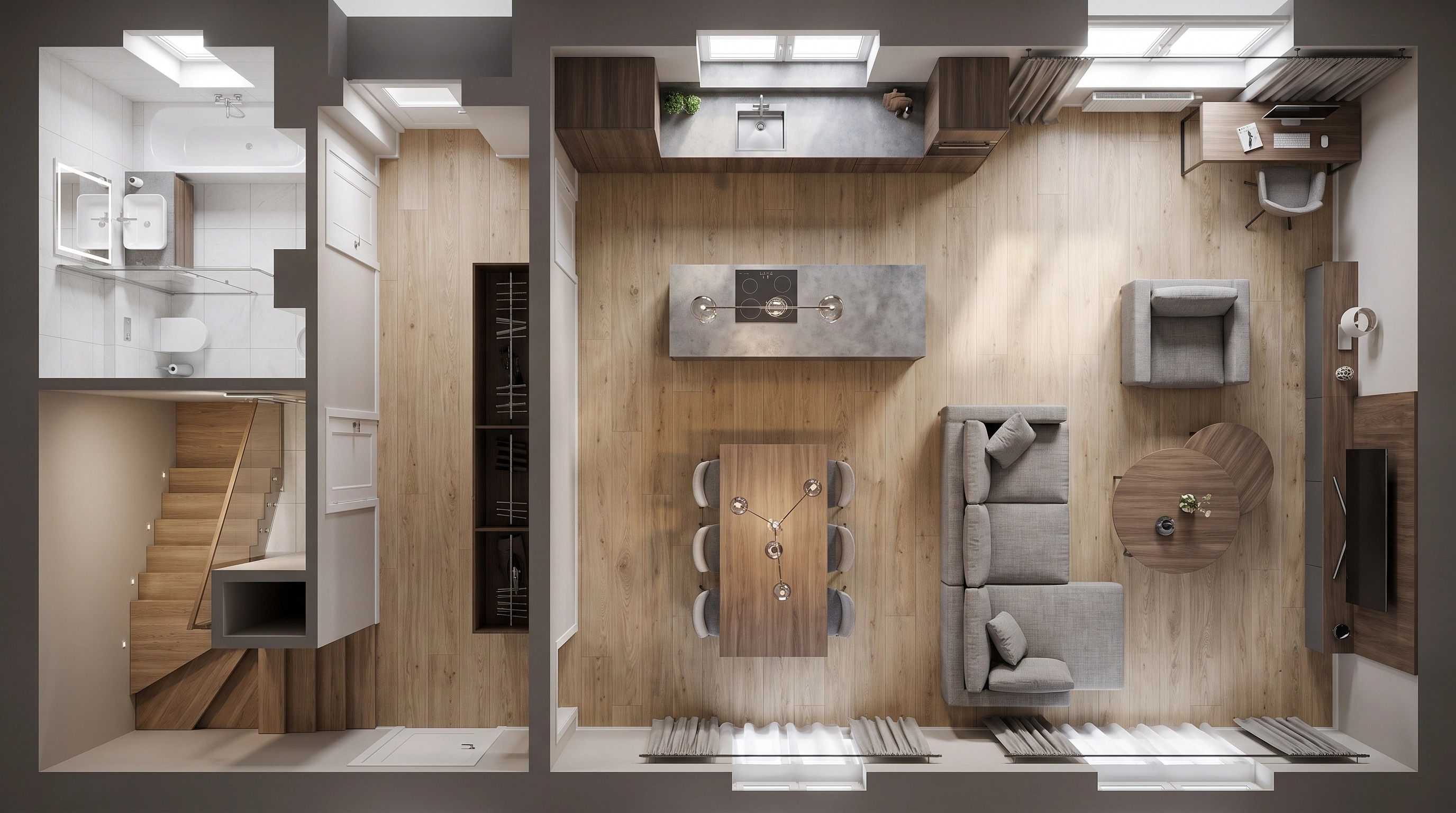 Interior design in Contemporary style — Living Room by GenRoom AI