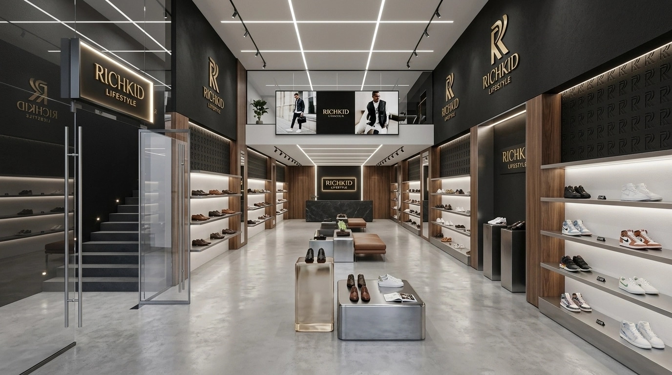 Interior design in Minimalism style — showroom by GenRoom AI
