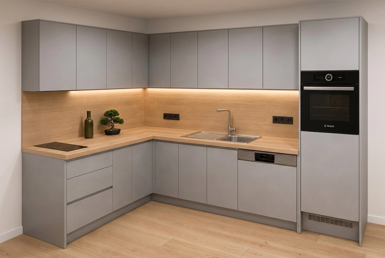 Minimalism Kitchen design — interior photo by GenRoom AI