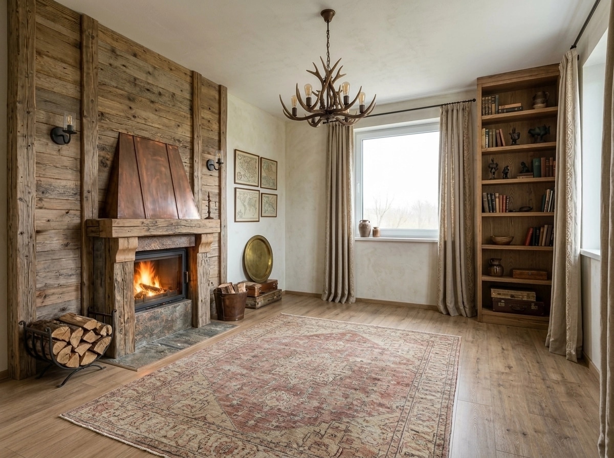 Interior design in Rustic style — Living Room by GenRoom AI