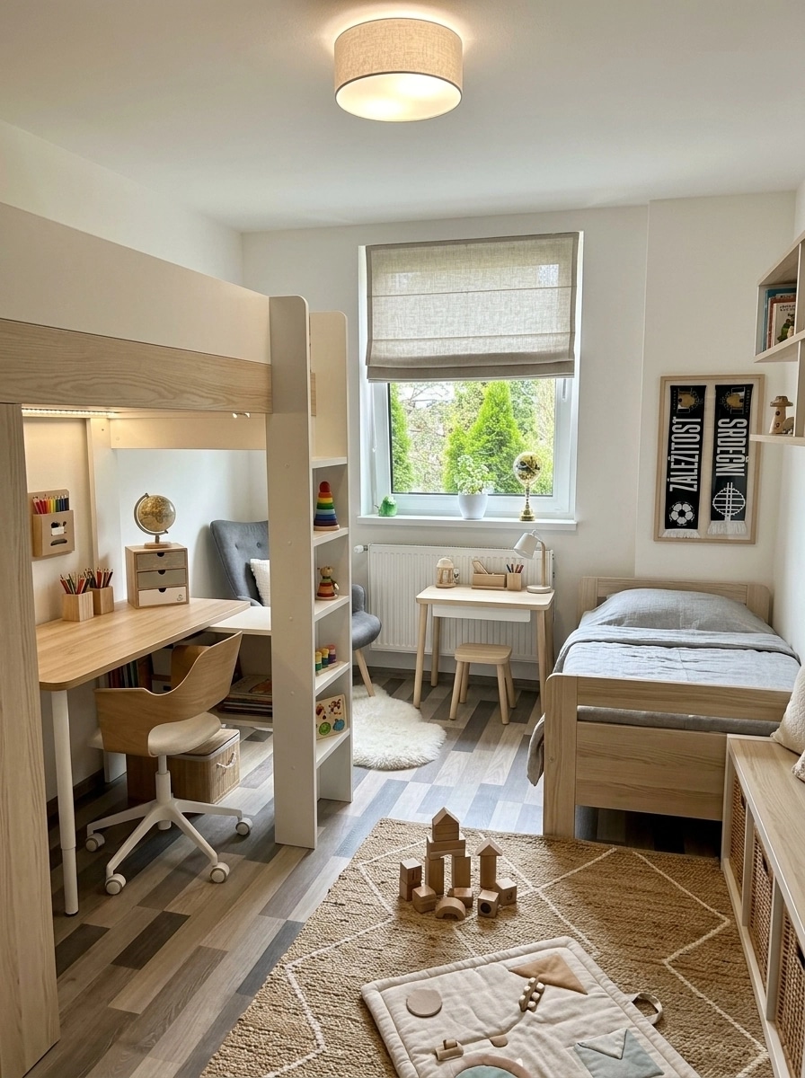 Scandinavian Kids Room design — interior photo by GenRoom AI