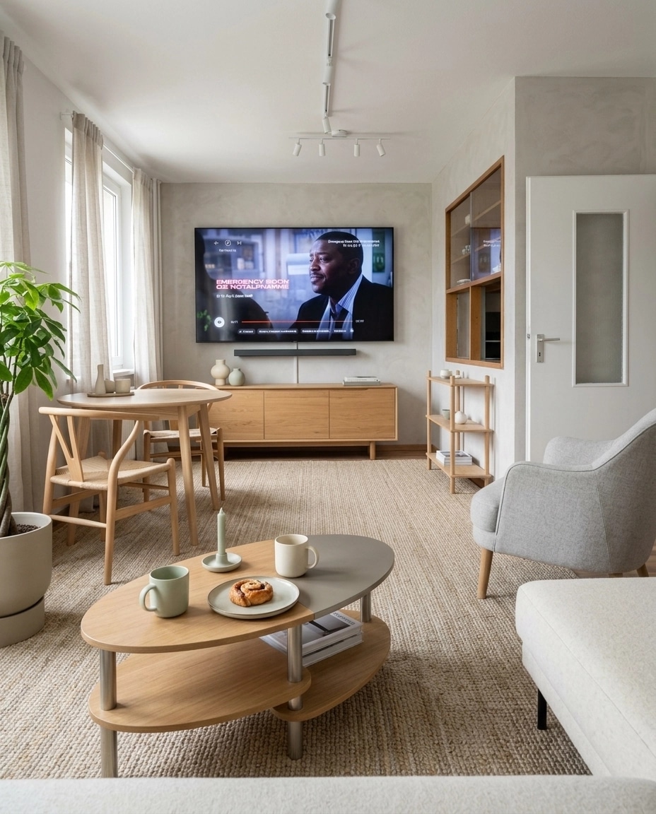 Interior design in Scandinavian style — Living Room by GenRoom AI