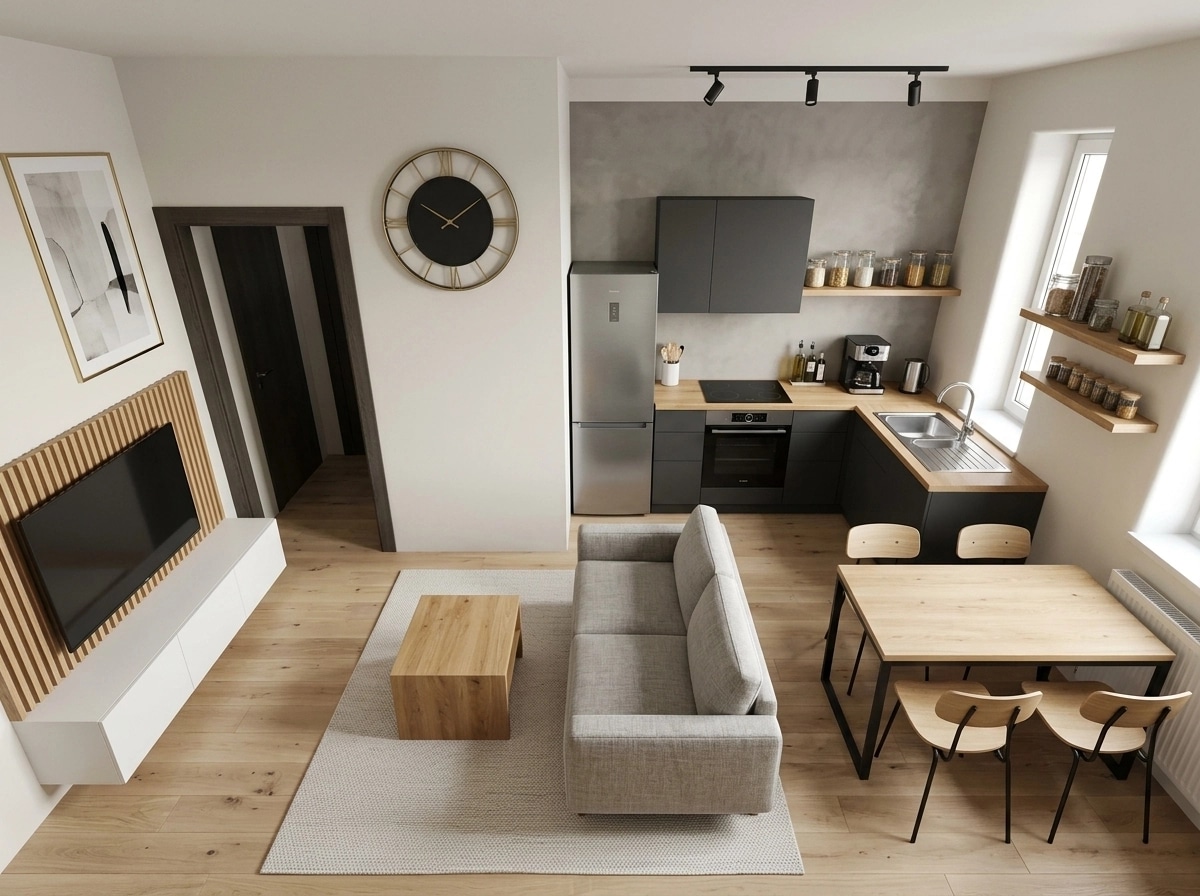 Interior design in Contemporary style — Kitchen by GenRoom AI