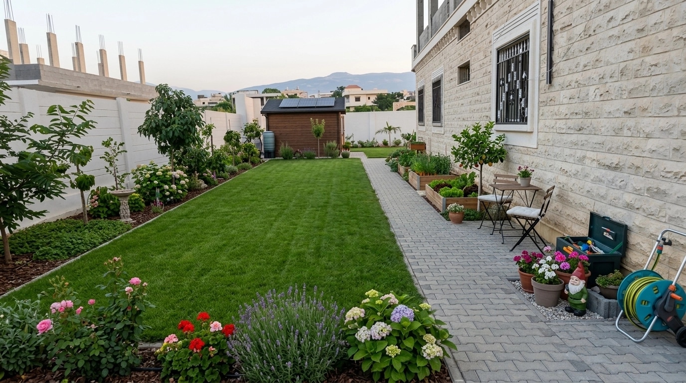 German Garden Yard design — yard photo by GenRoom AI