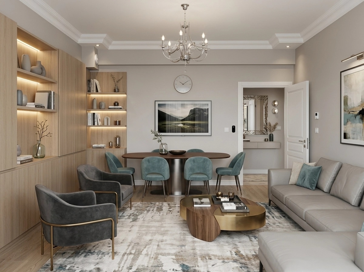 Interior design in Contemporary style — Living Room by GenRoom AI