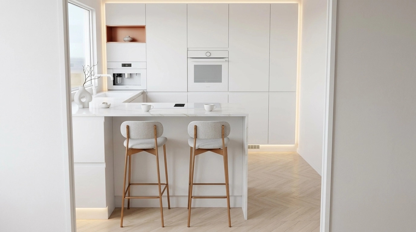 Minimalism Kitchen design — interior photo by GenRoom AI