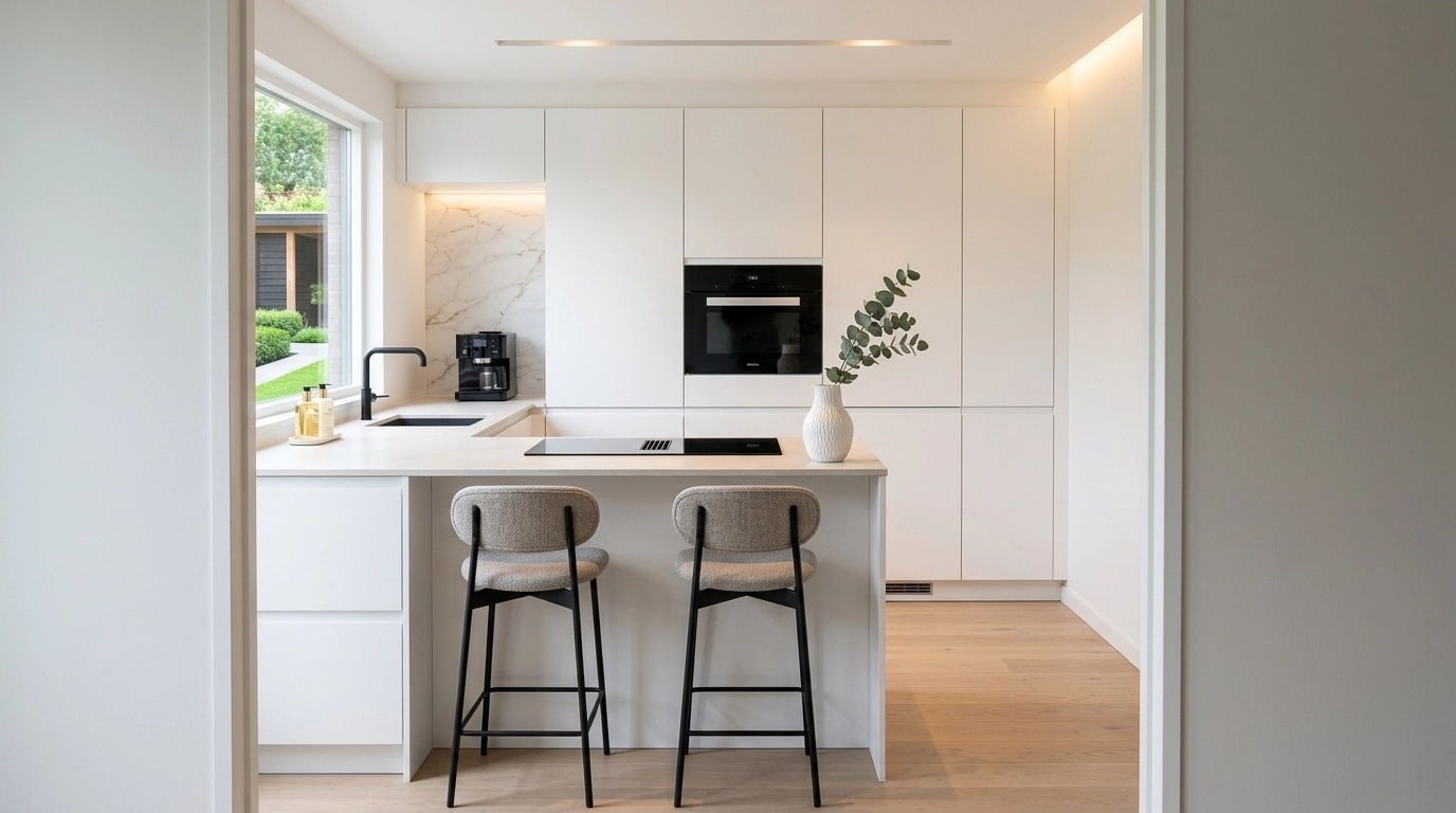 Kitchen interior in Scandinavian style — photo by GenRoom AI