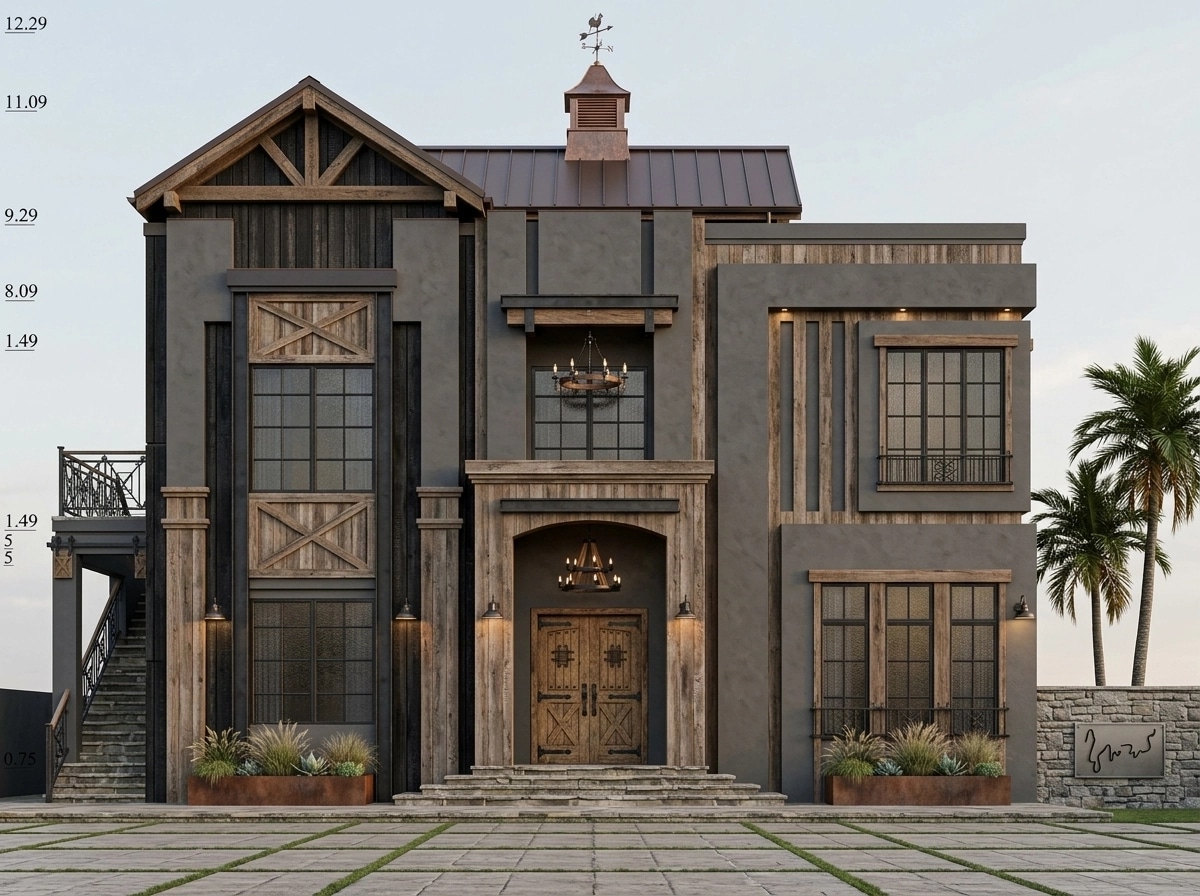 Facade design in Barnhouse Facade style — Facade by GenRoom AI