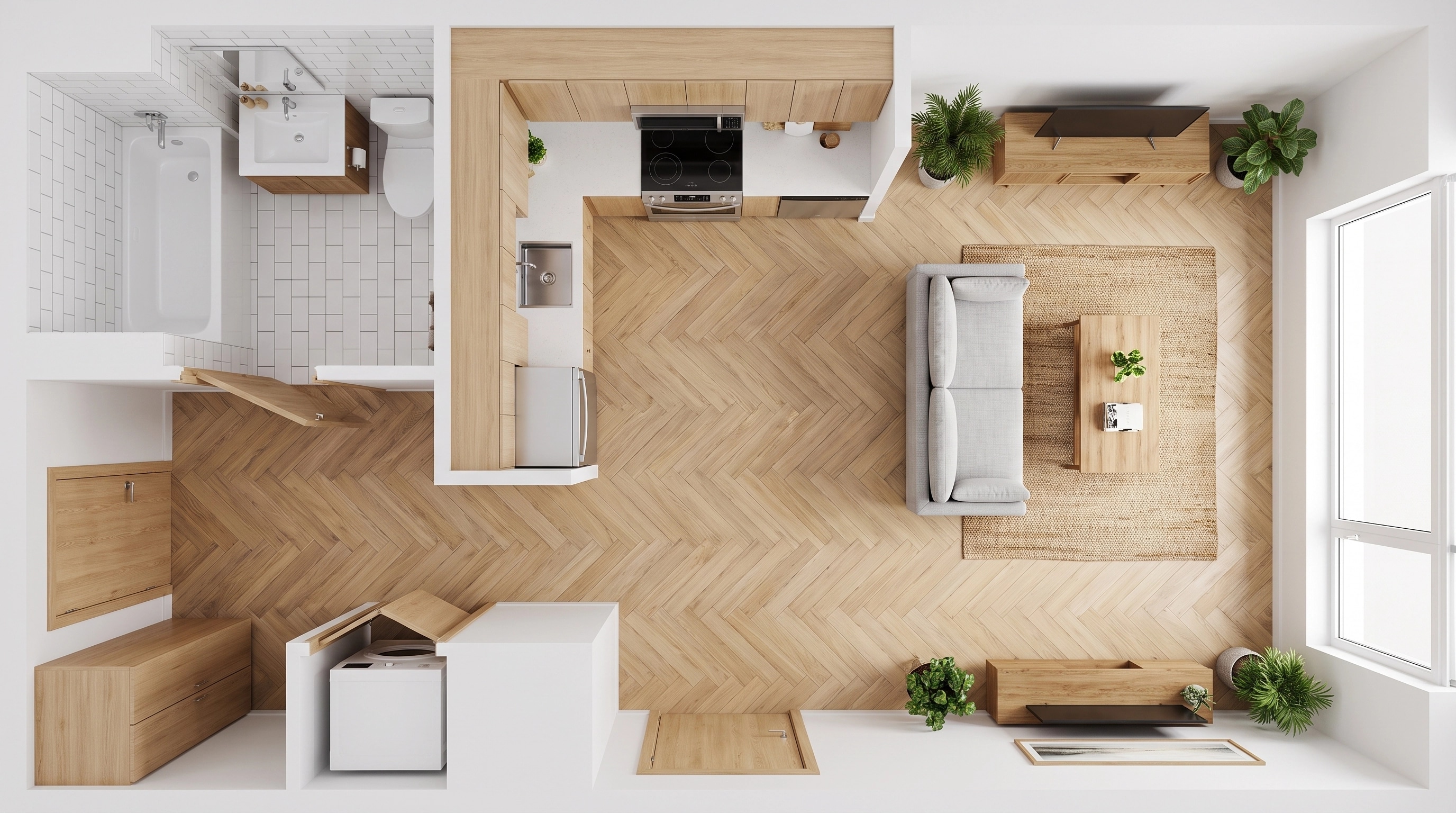 Scandinavian Living Room design — interior photo by GenRoom AI