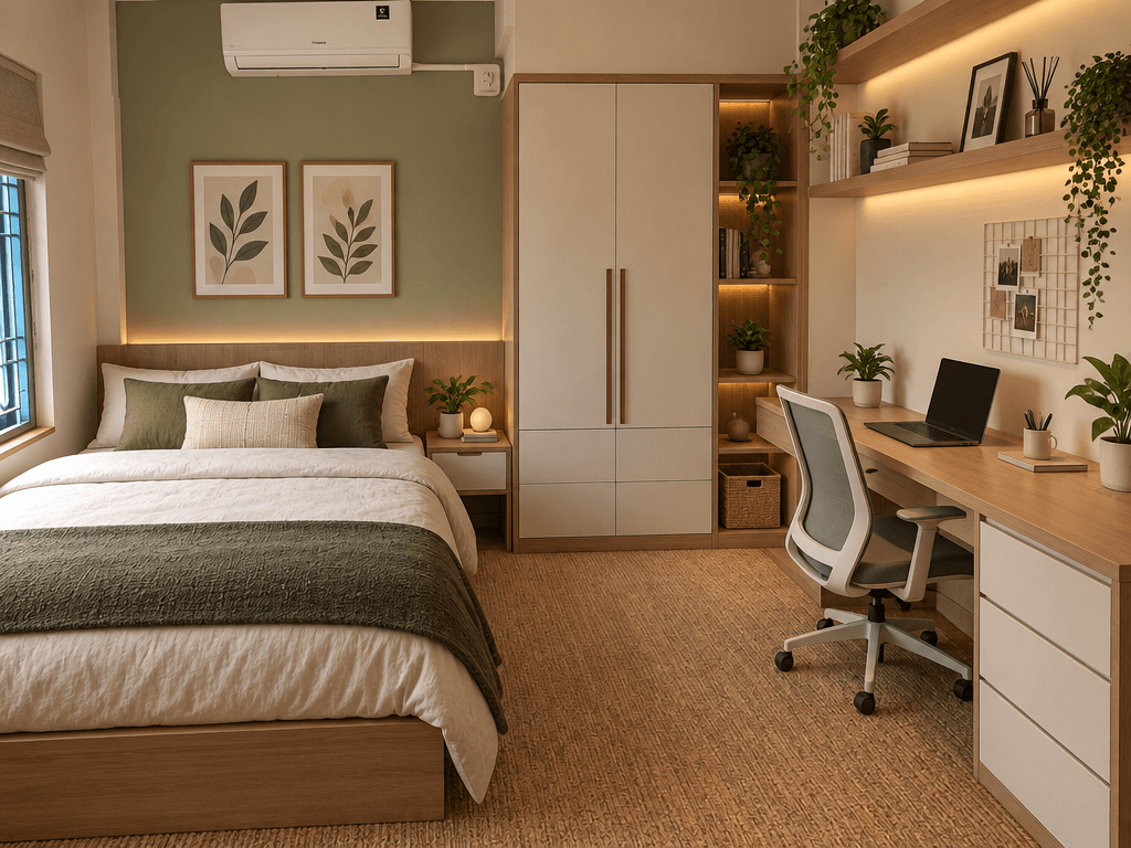 Minimalism Quarto design — interior photo by GenRoom AI