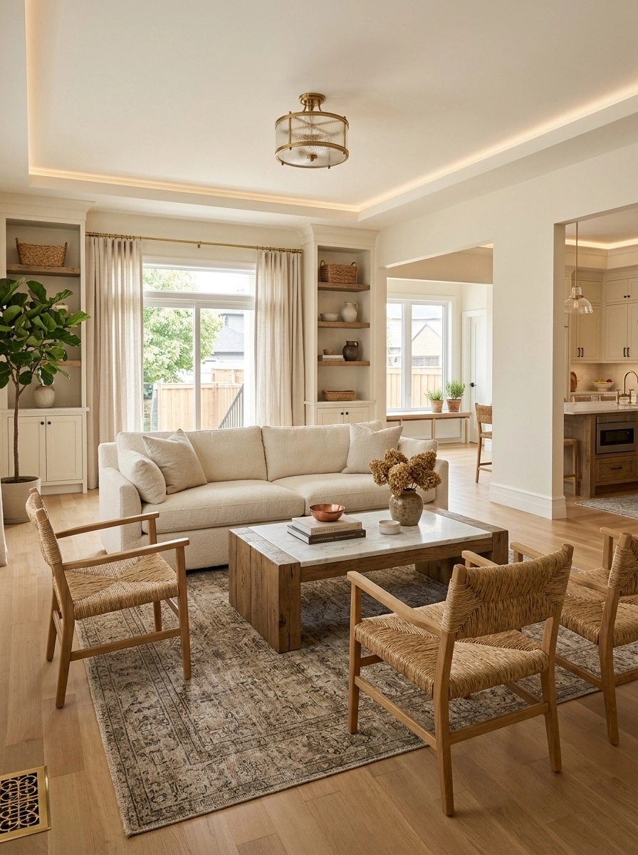 Modern Farmhouse Living Room design — interior photo by GenRoom AI