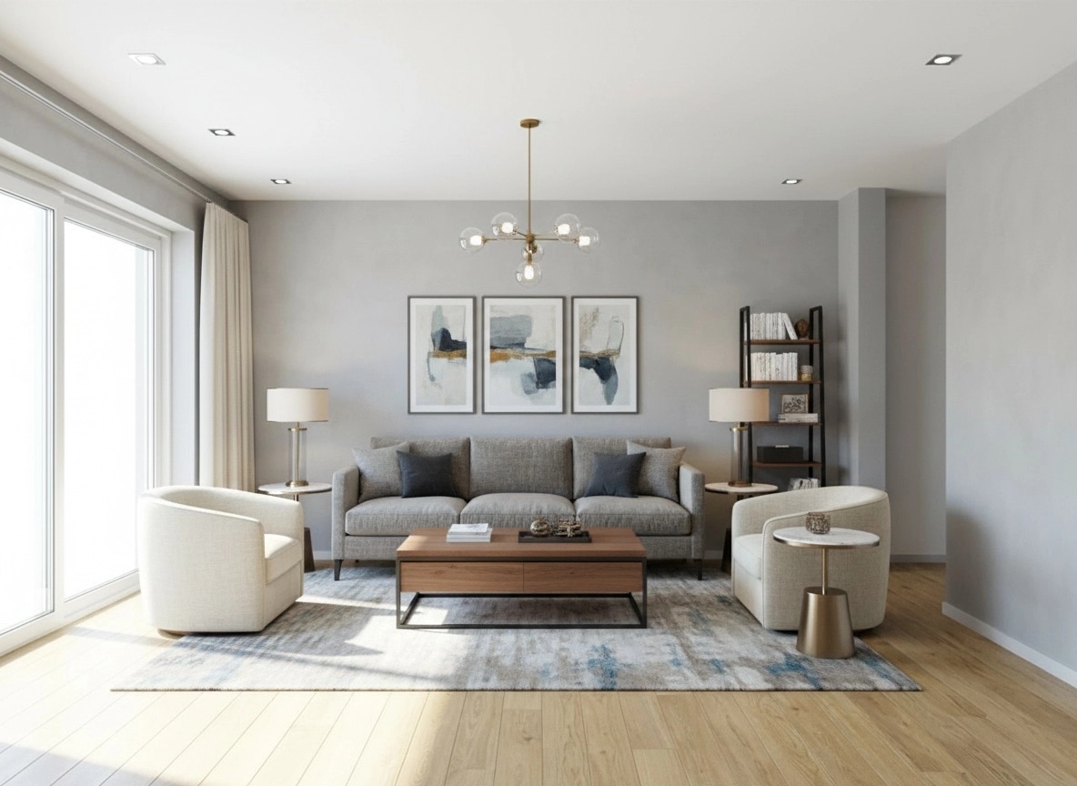 Interior design in Transitional style — Living Room by GenRoom AI