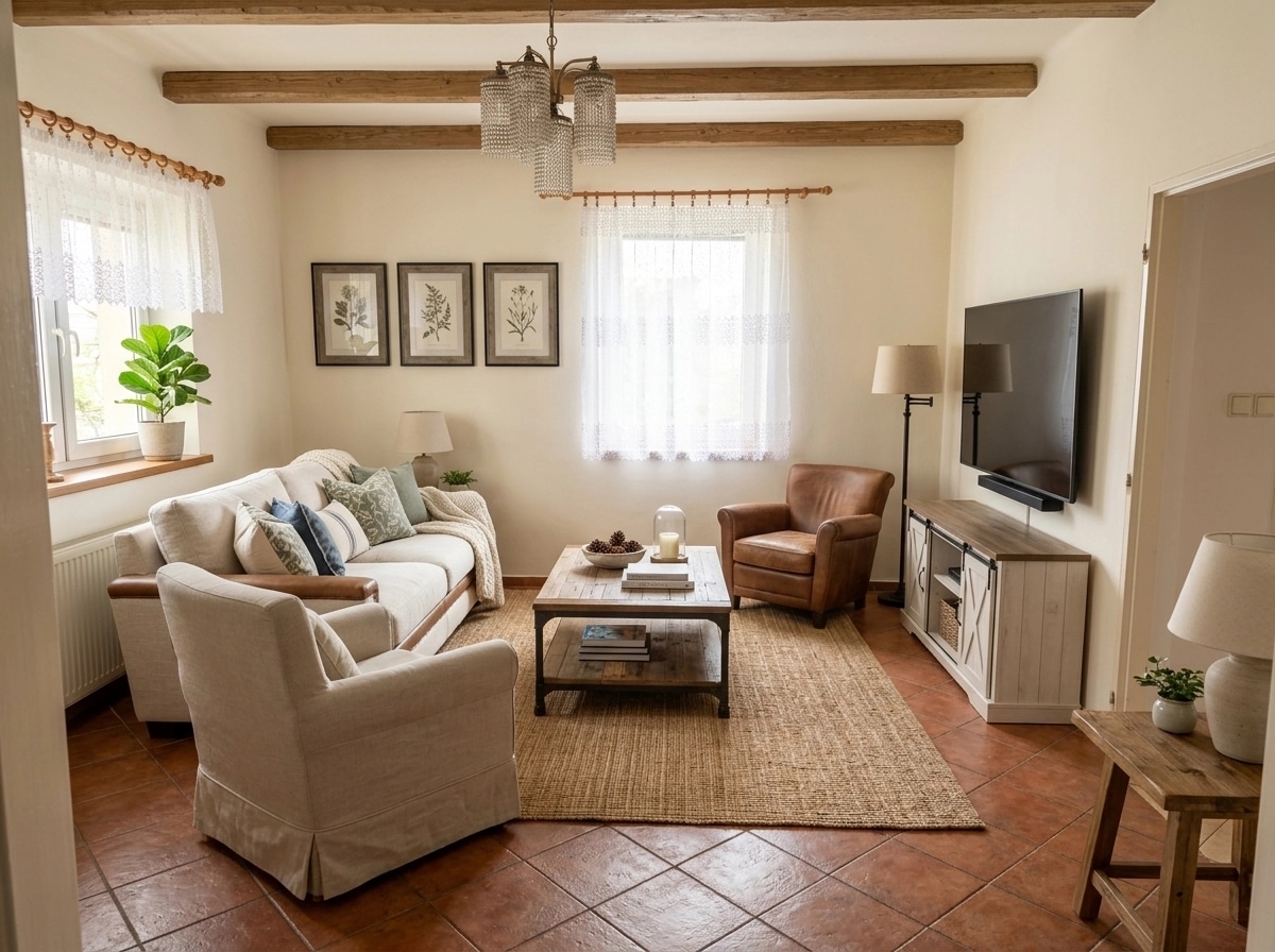 Modern Farmhouse Living Room design — interior photo by GenRoom AI