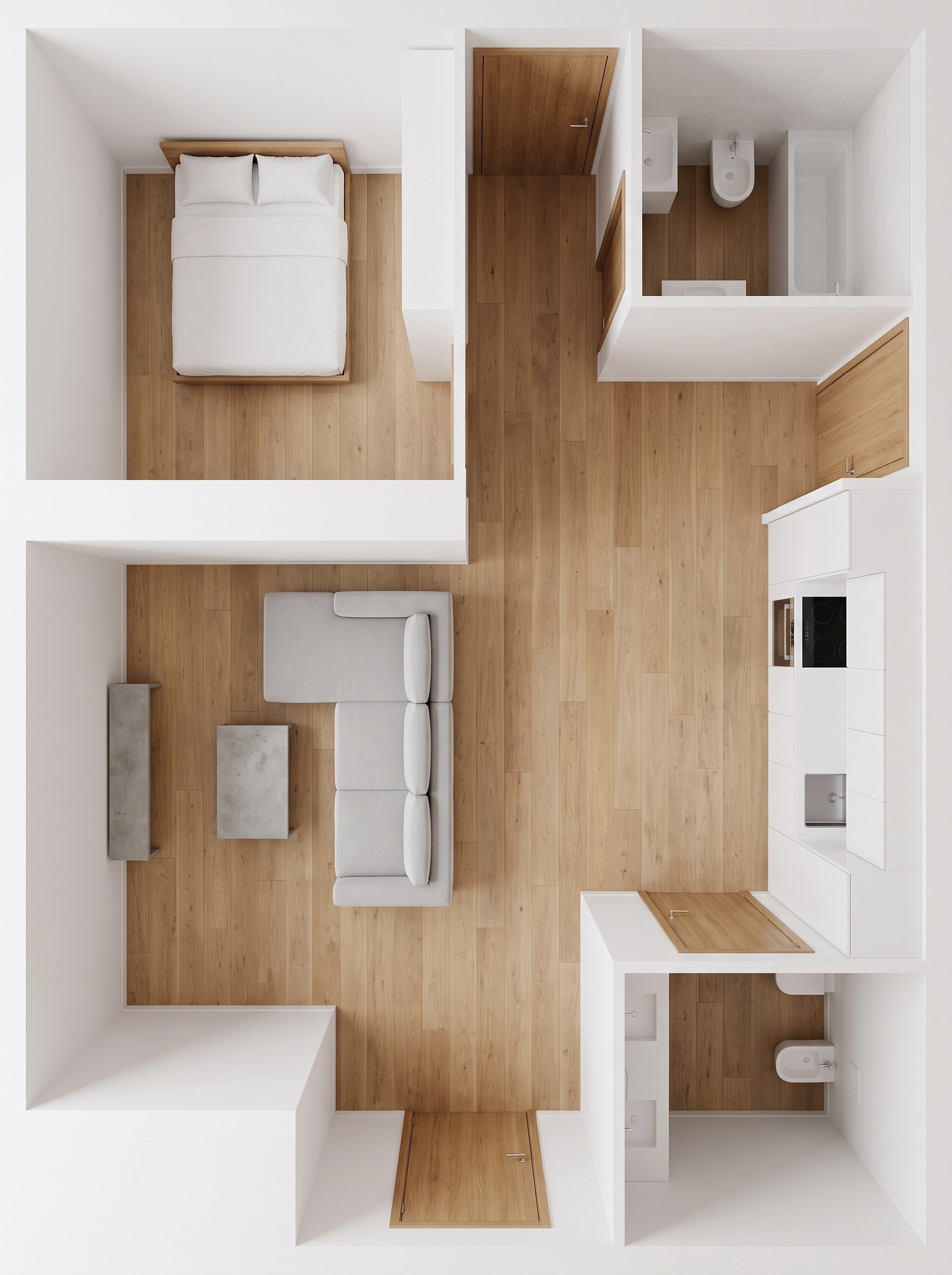 Interior design in Minimalism style — Living Room by GenRoom AI