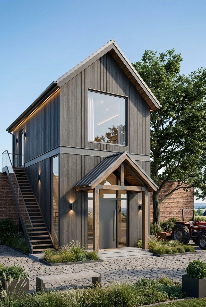Facade design in Barnhouse Facade style — Facade by GenRoom AI