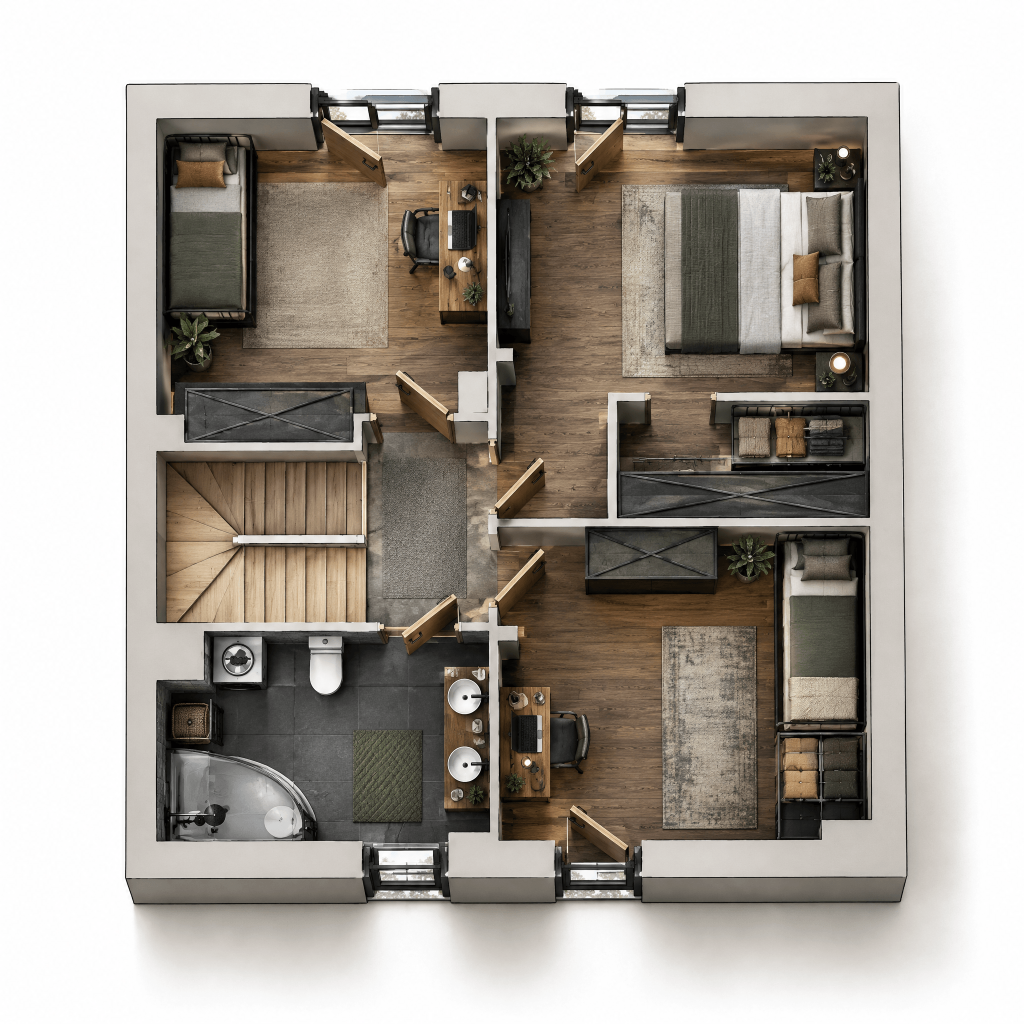 Interior design in Loft / Industrial style — Living Room by GenRoom AI