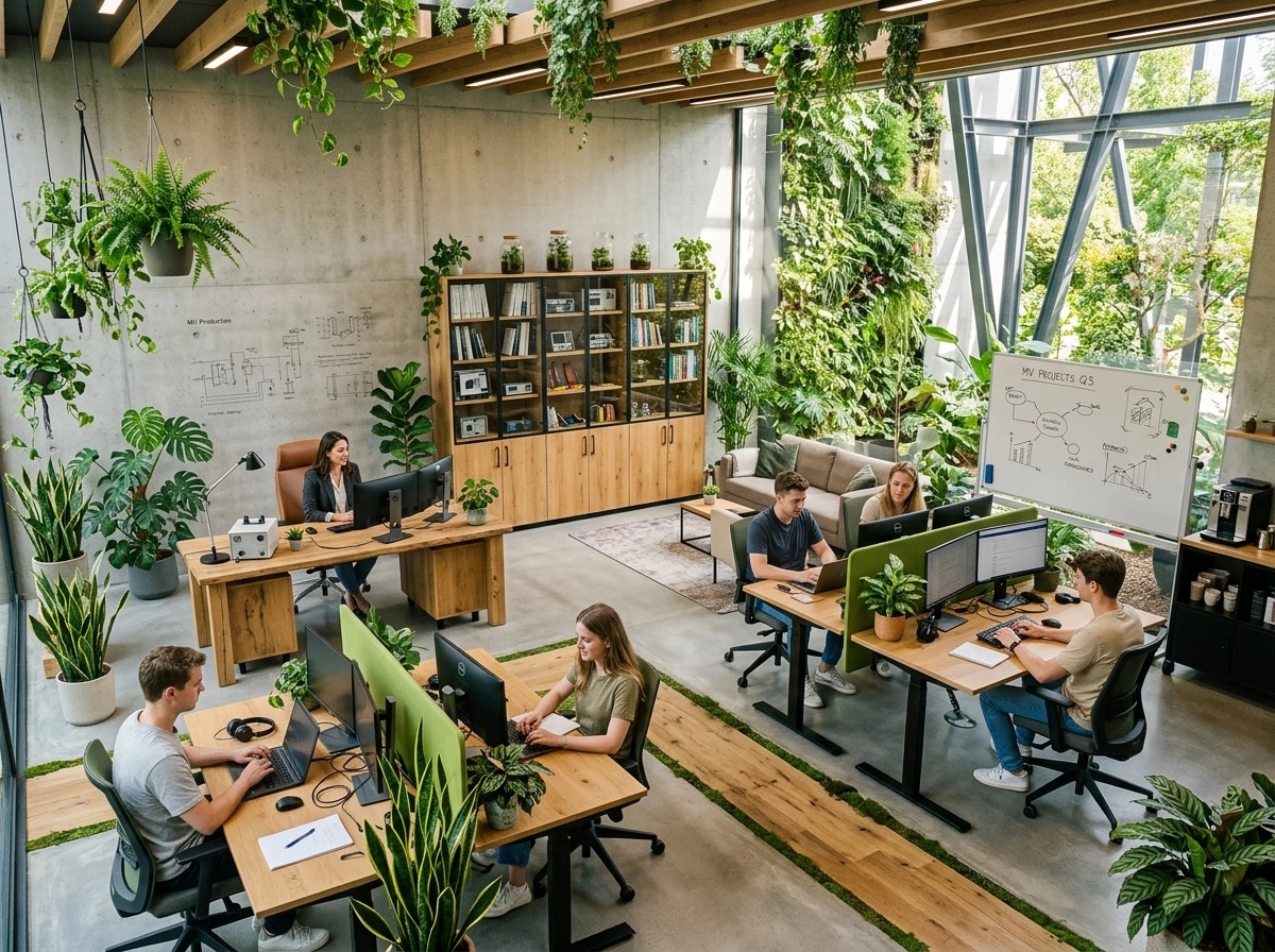 Interior design in Biophilic style — office_space by GenRoom AI
