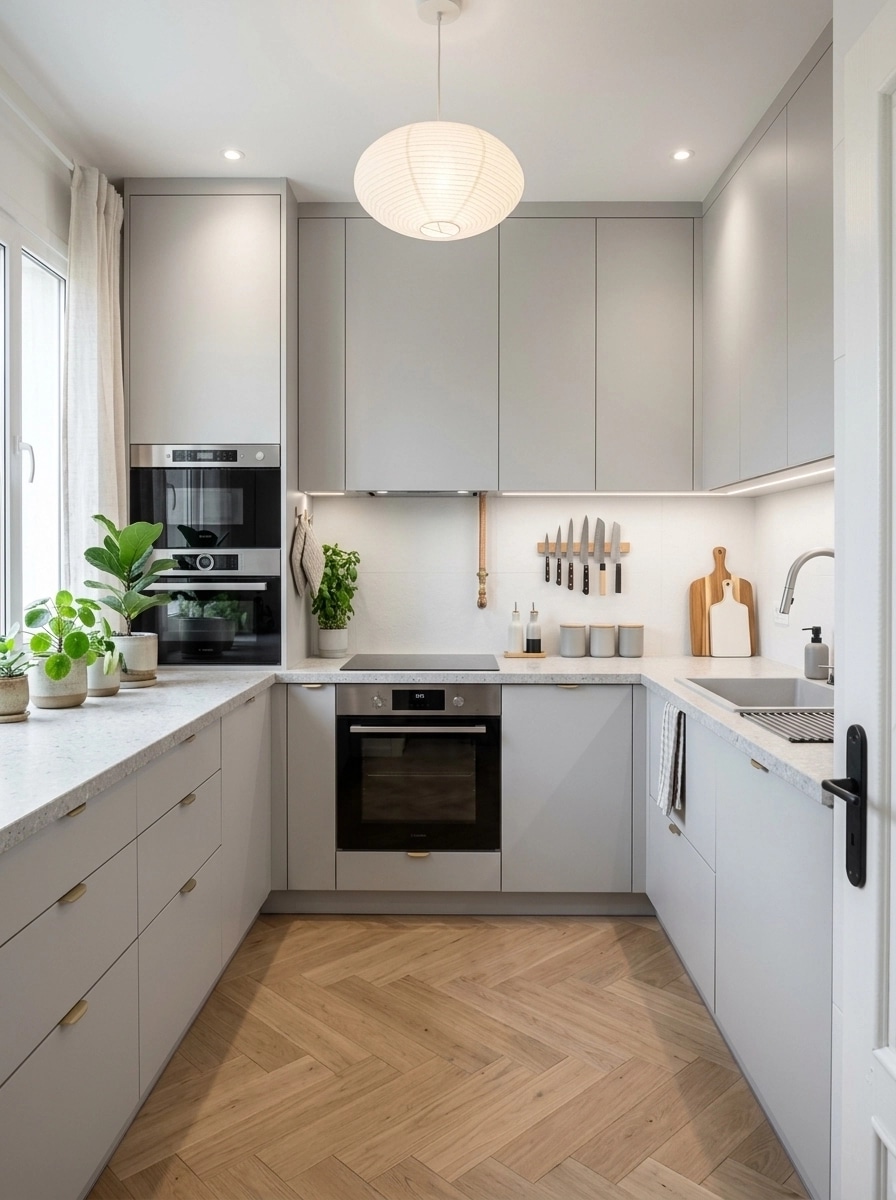 Kitchen interior in Scandinavian style — photo by GenRoom AI