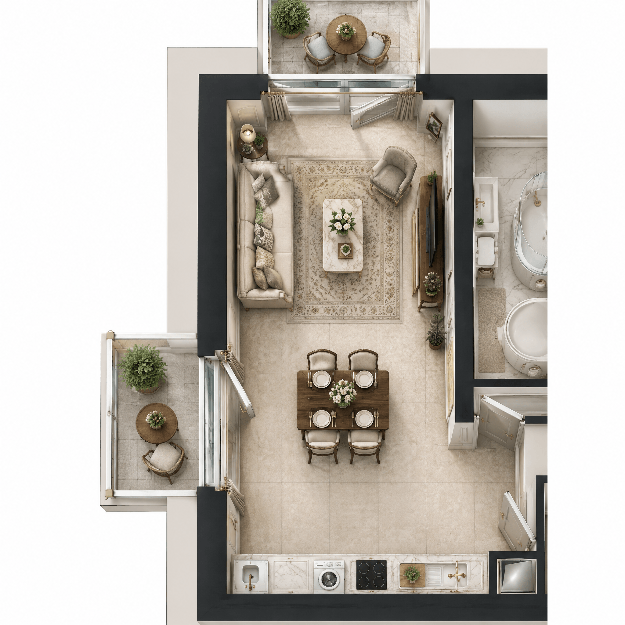 Interior design in Classic style — Living Room by GenRoom AI