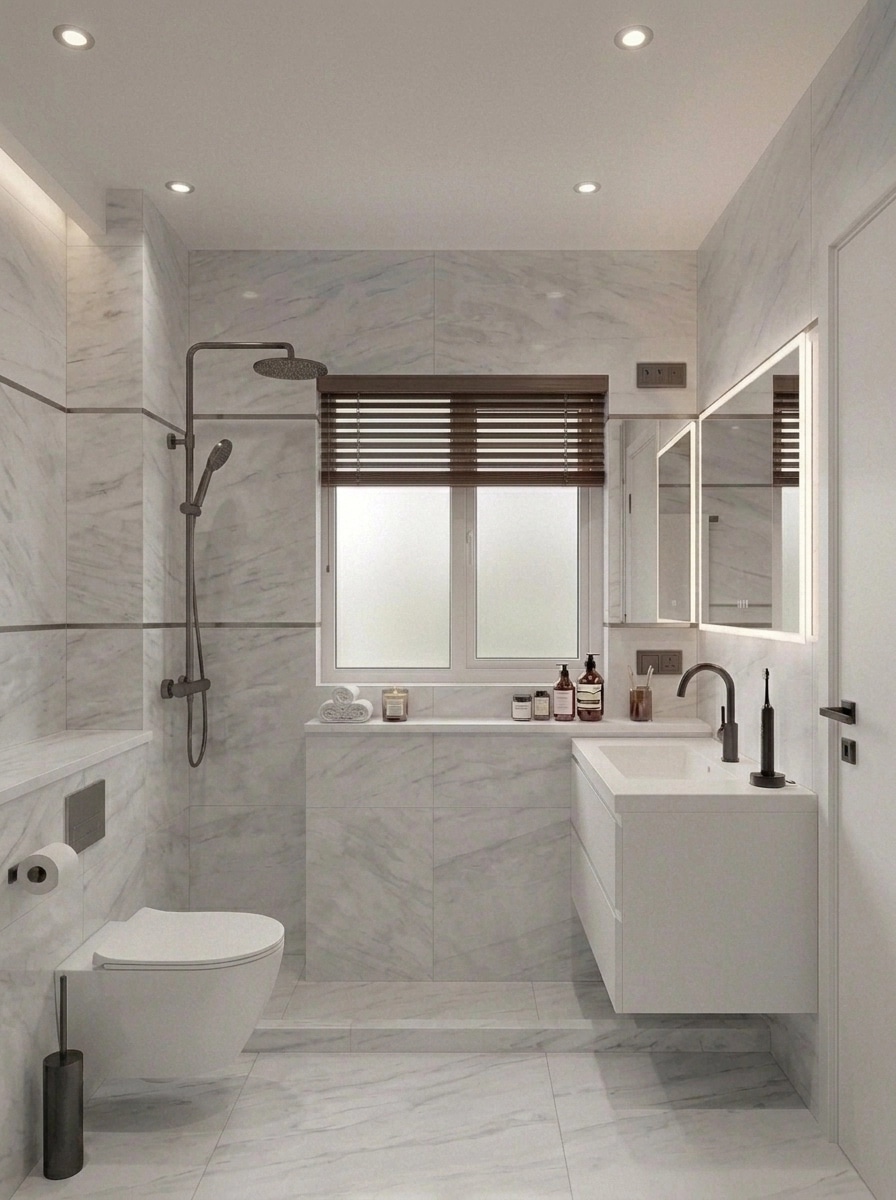 Bathroom interior in Contemporary style — photo by GenRoom AI