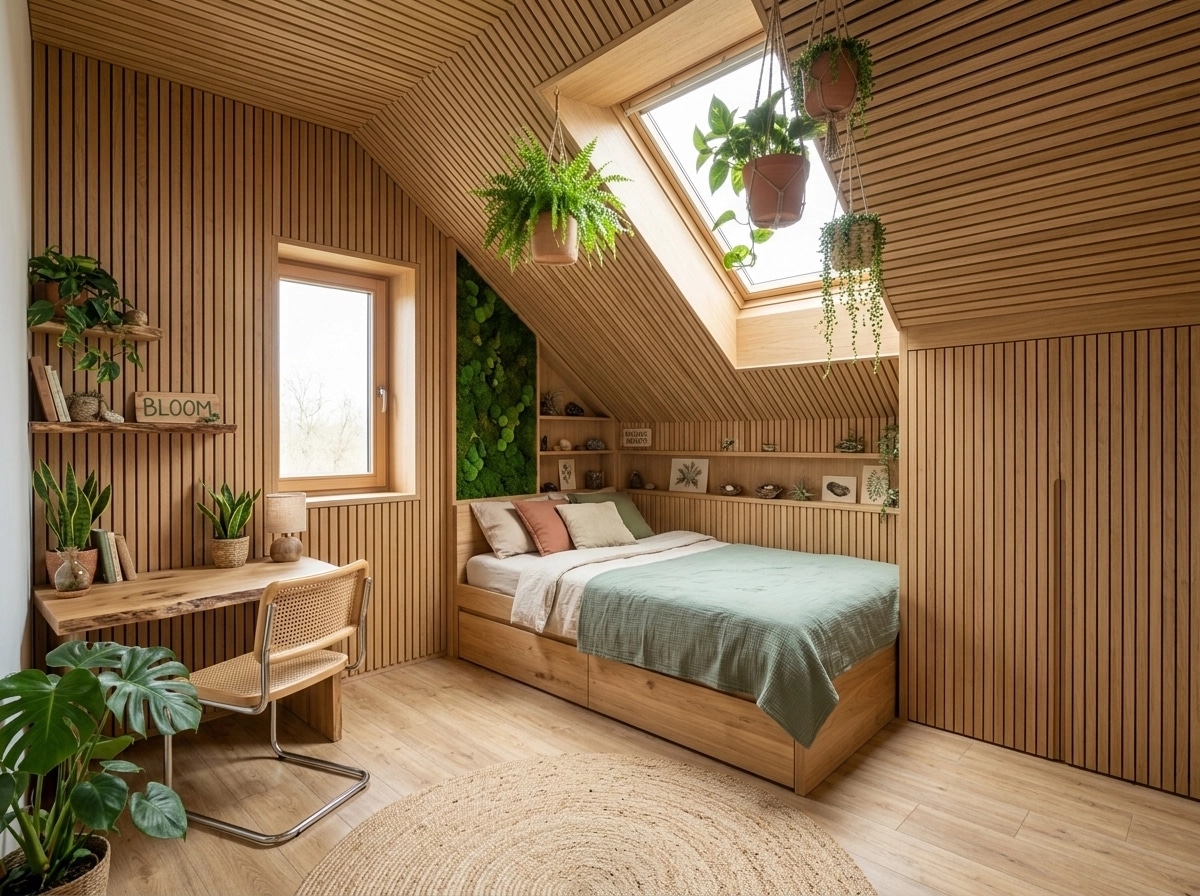 Biophilic Chambre design — interior photo by GenRoom AI