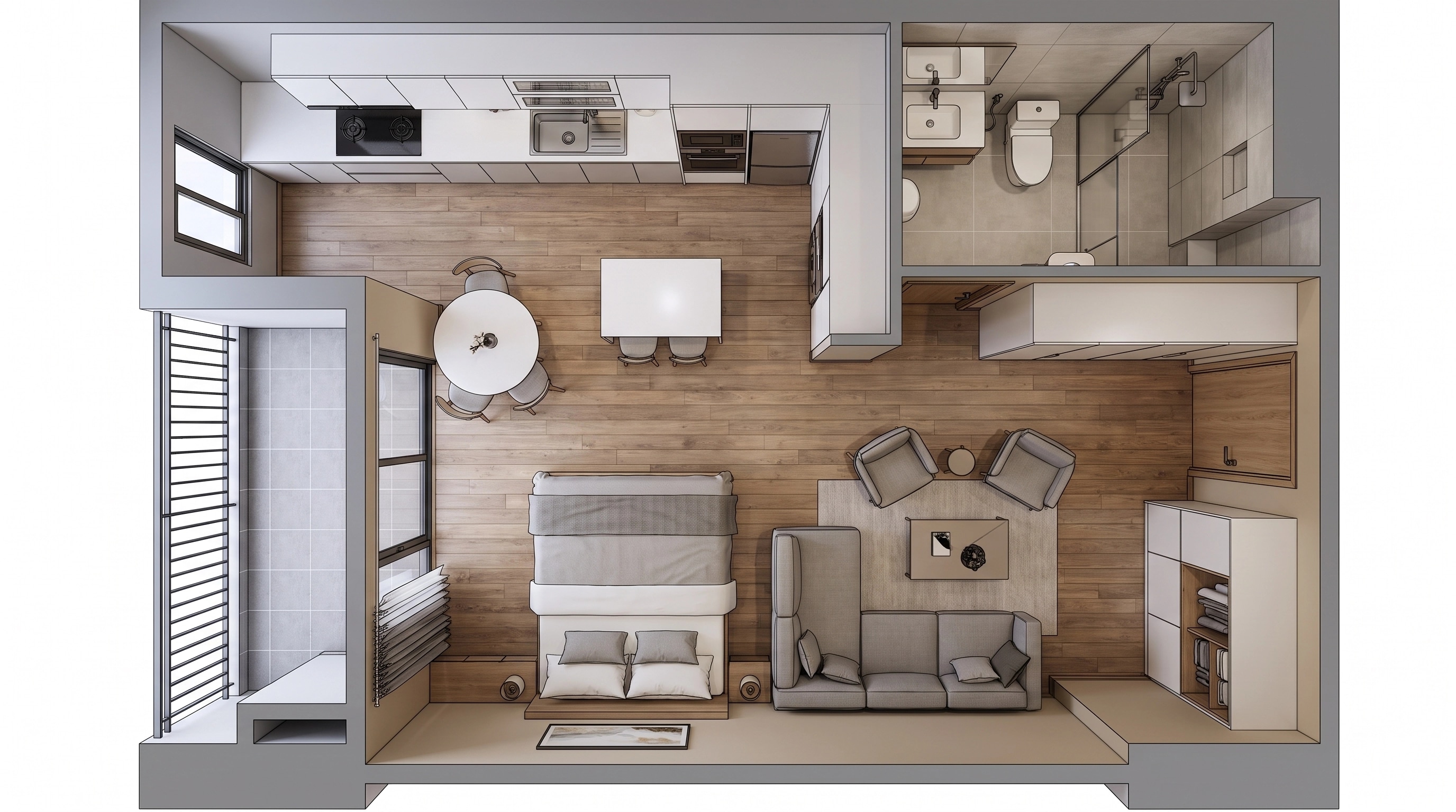 Interior design in Contemporary style — Living Room by GenRoom AI