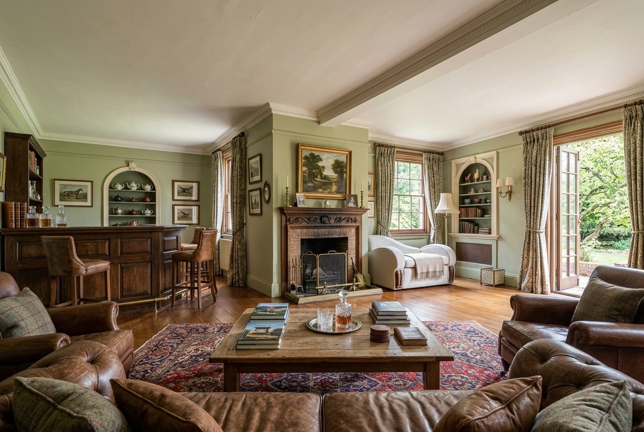 Design de interiores em estilo British — Sala de Estar por GenRoom AI