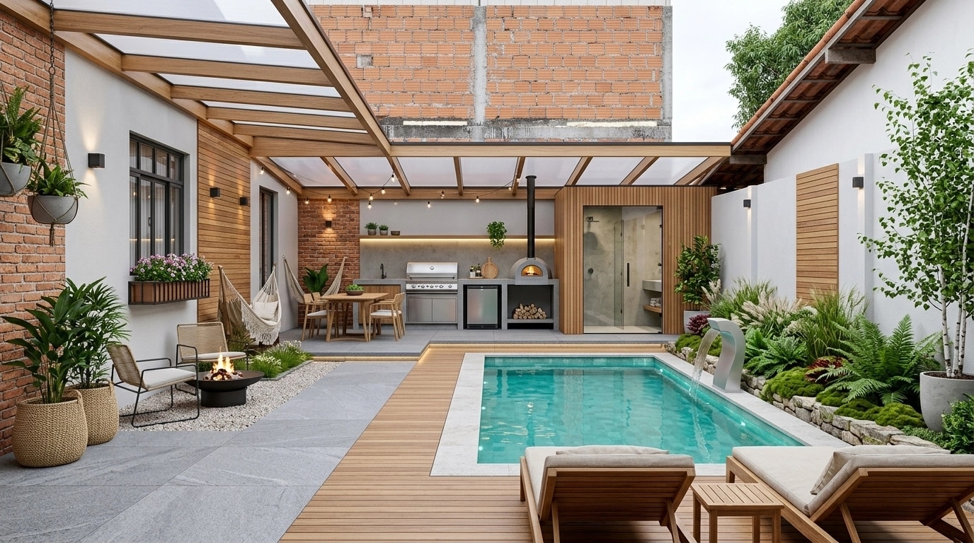 Landscape design in Scandinavian Garden style — Yard by GenRoom AI