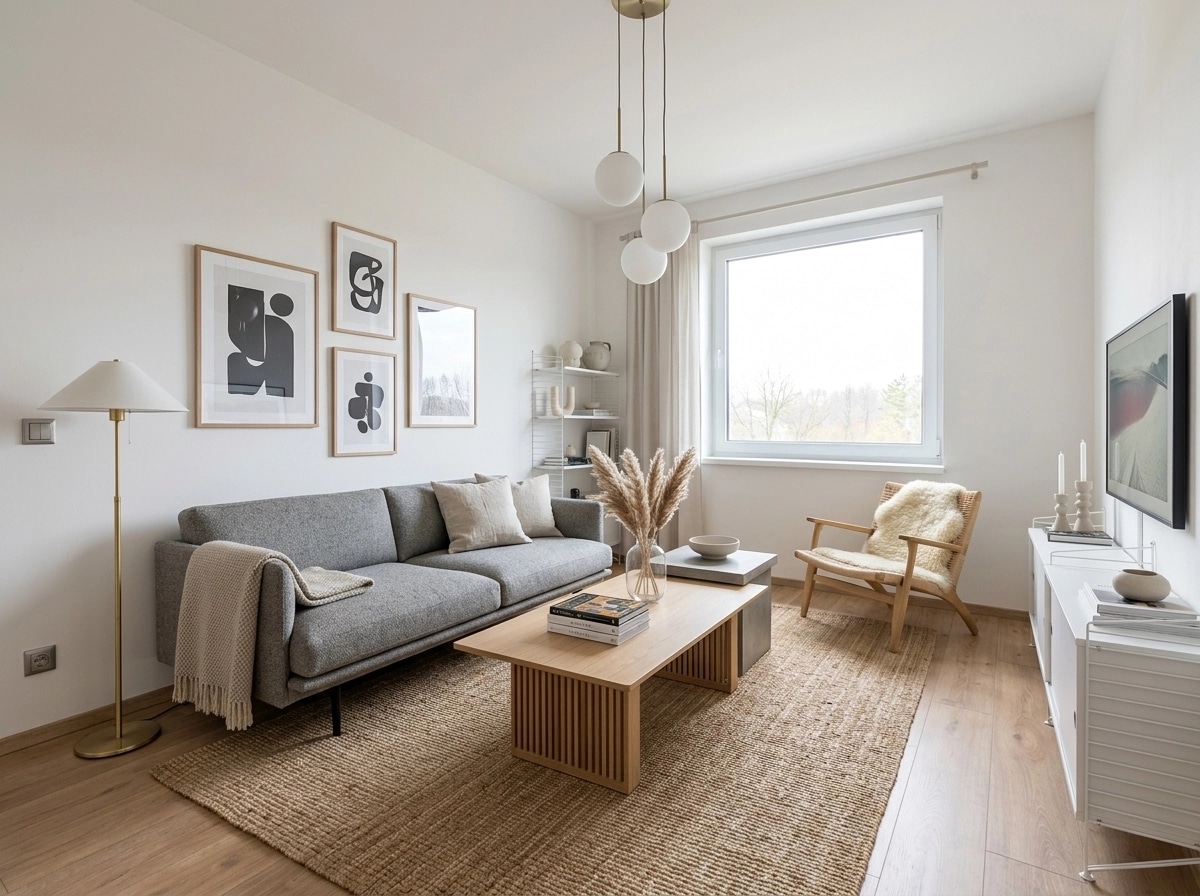 Interior design in Scandinavian style — Living Room by GenRoom AI