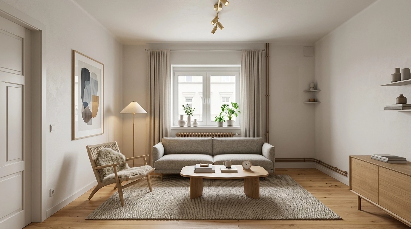 Scandinavian Living Room design — interior photo by GenRoom AI