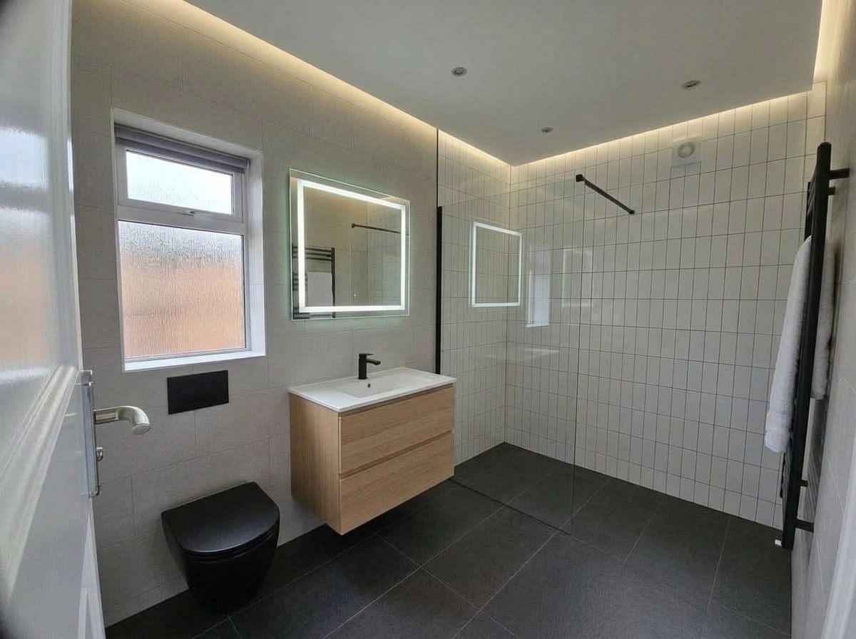 Bathroom interior in Contemporary style — photo by GenRoom AI