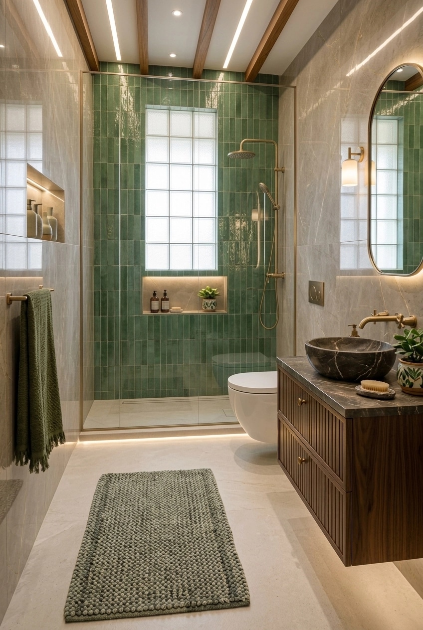 Bathroom interior in Contemporary style — photo by GenRoom AI