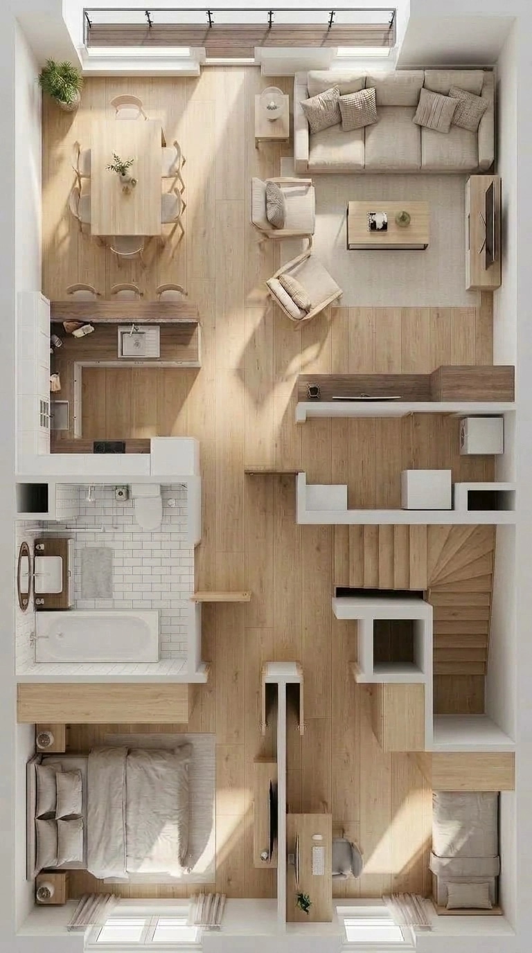 Scandinavian Living Room design — interior photo by GenRoom AI
