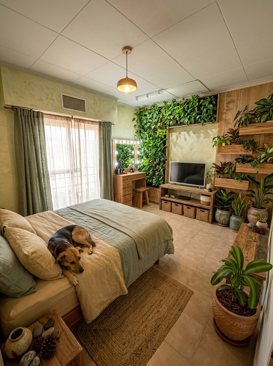 Biophilic Bedroom design — interior photo by GenRoom AI