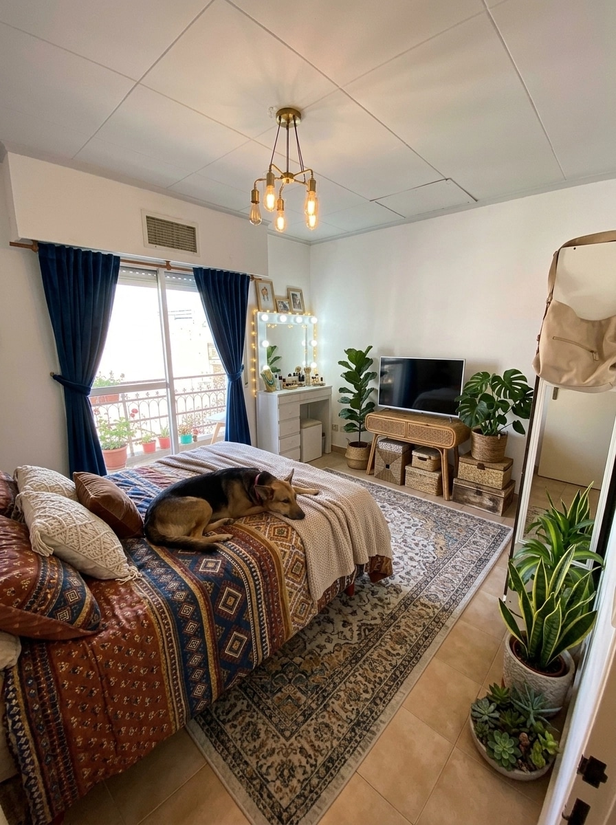 Interior design in Bohemian style — Bedroom by GenRoom AI