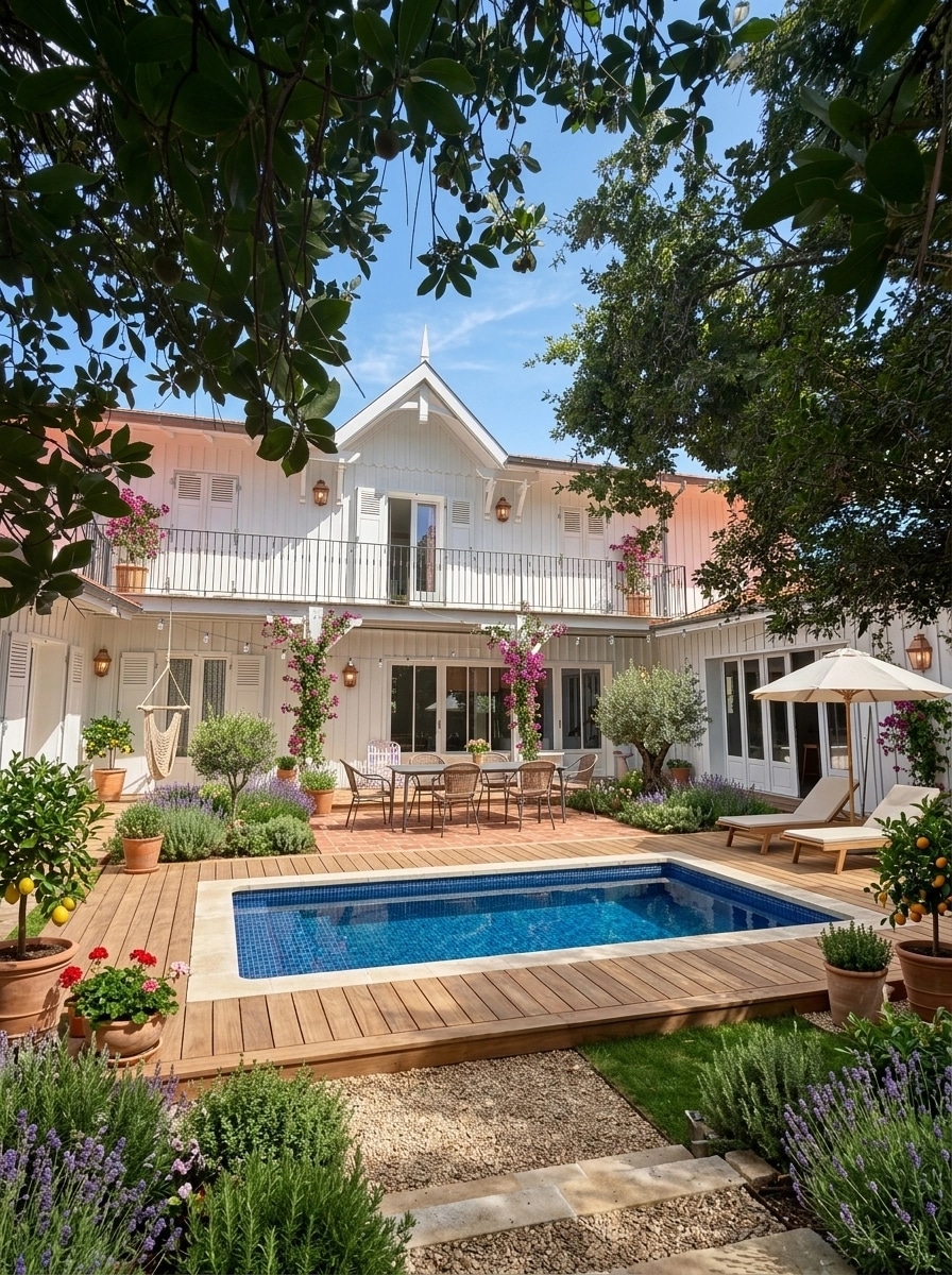 Landscape design in Mediterranean Yard style — Yard by GenRoom AI