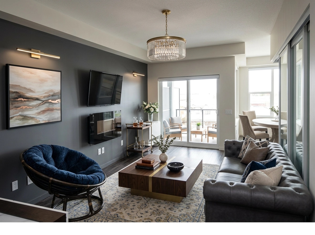 Transitional Ruang Tamu design — interior photo by GenRoom AI