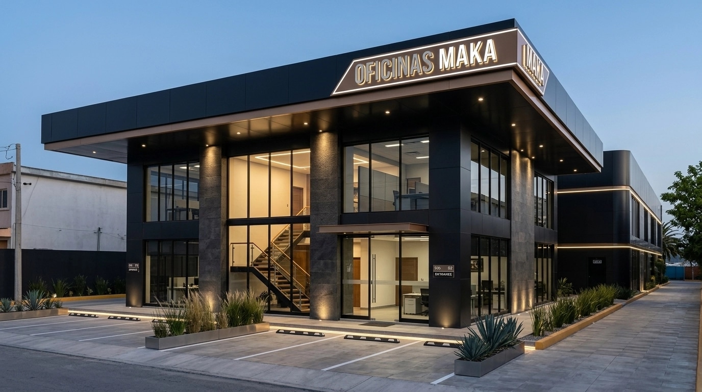 Facade design in Blacktec Facade style — Facade by GenRoom AI
