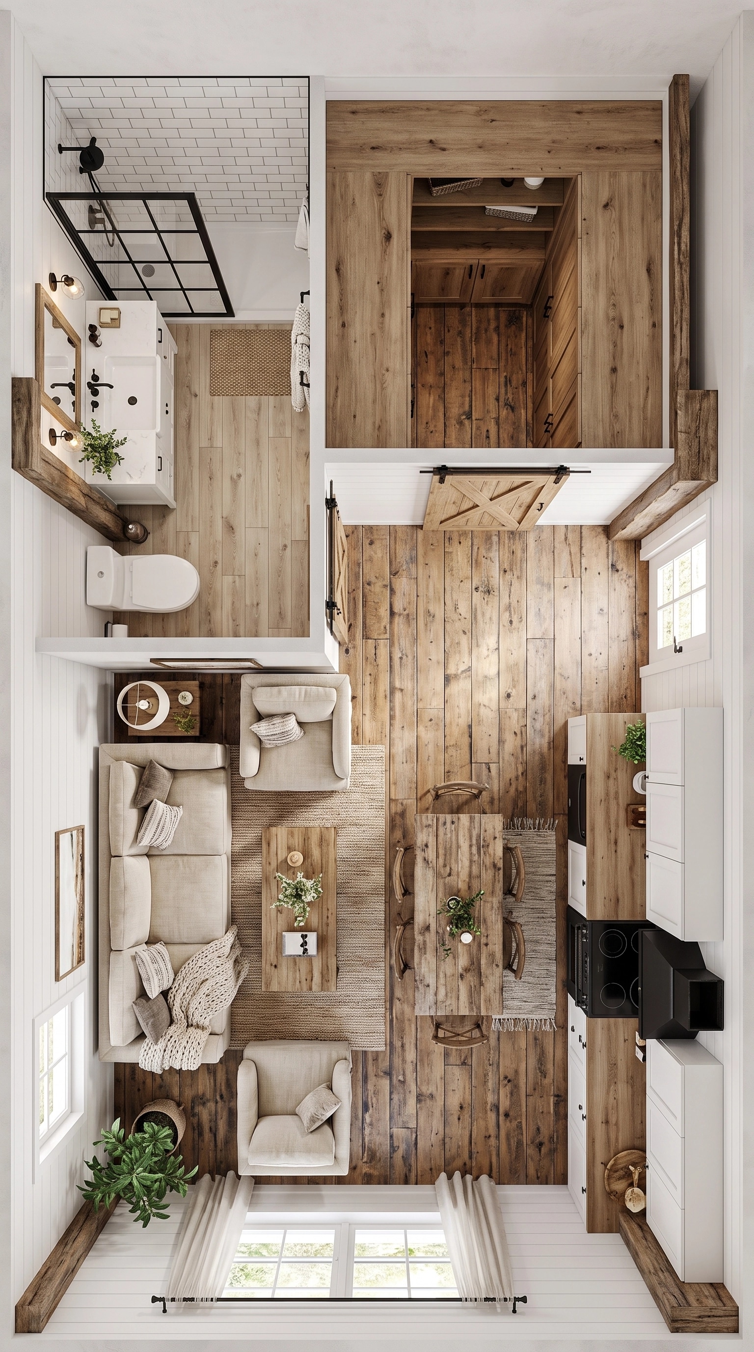 Modern Farmhouse Living Room design — interior photo by GenRoom AI