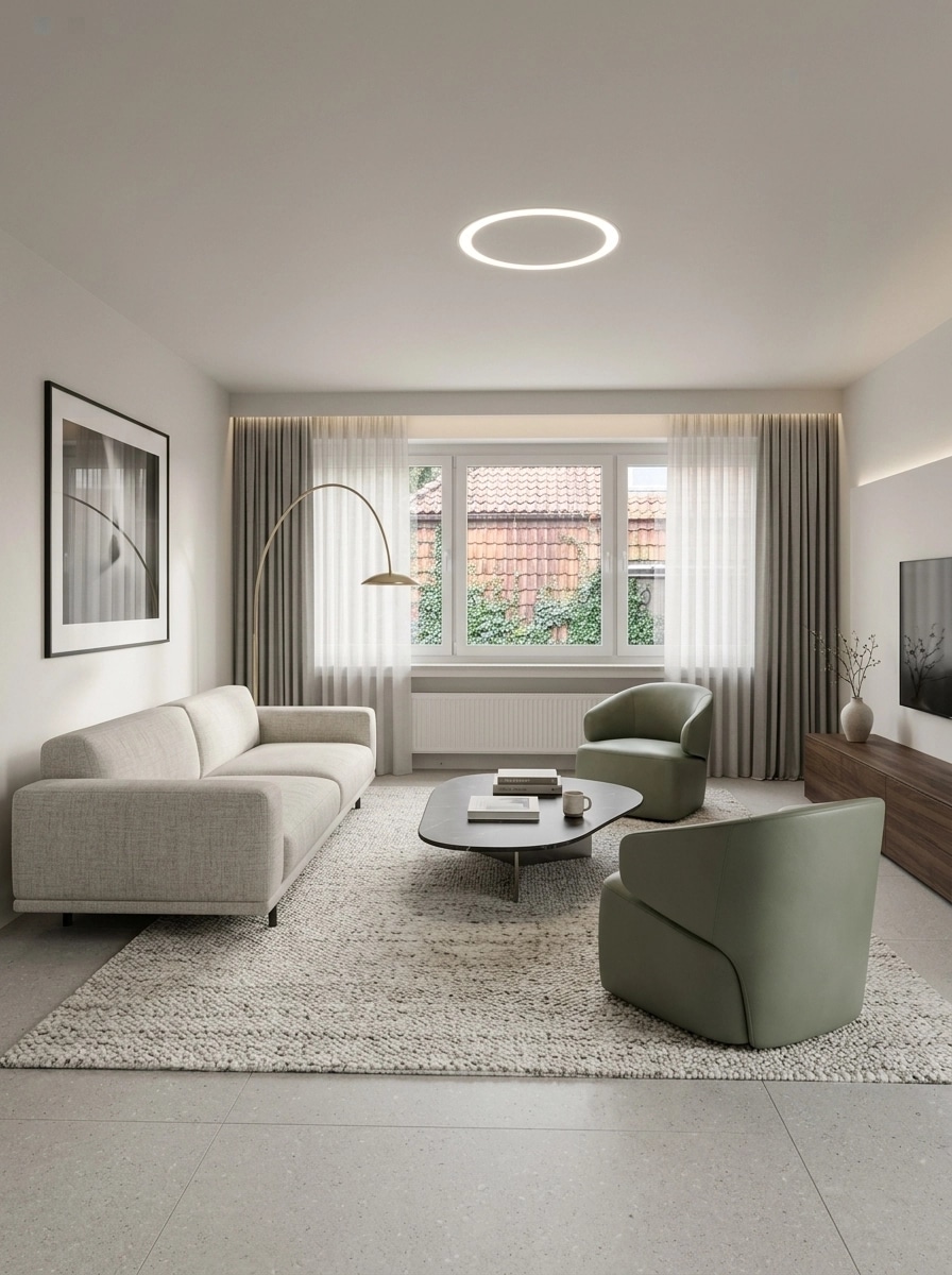 Minimalism Living Room design — interior photo by GenRoom AI
