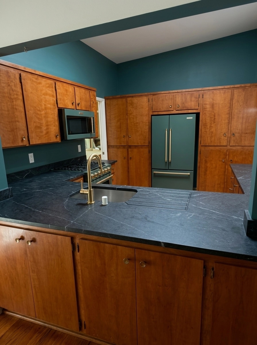 Interior design in Mid-Century Modern style — Kitchen by GenRoom AI