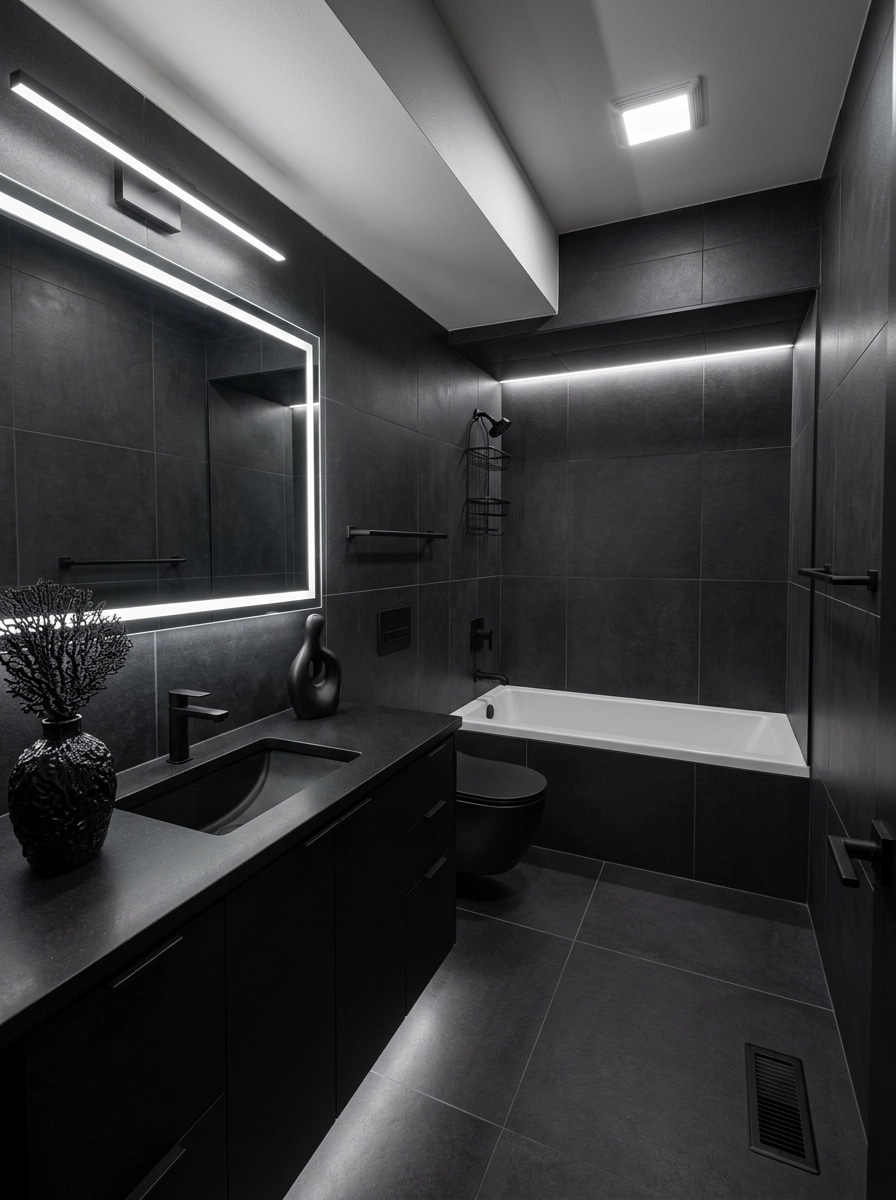 Interior design in Blacktec style — Bathroom by GenRoom AI