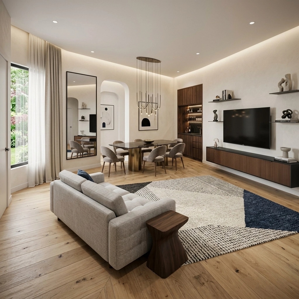 Interior design in Contemporary style — Living Room by GenRoom AI