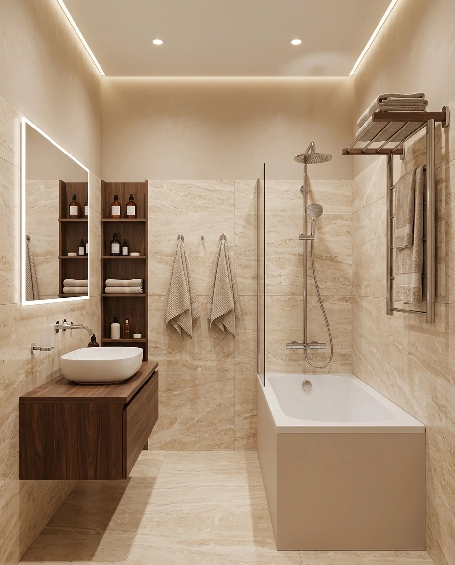 Bathroom interior in Contemporary style — photo by GenRoom AI