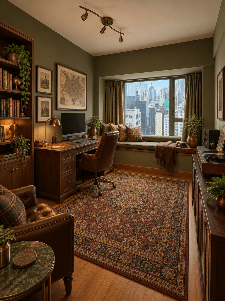 Office interior in British style — photo by GenRoom AI