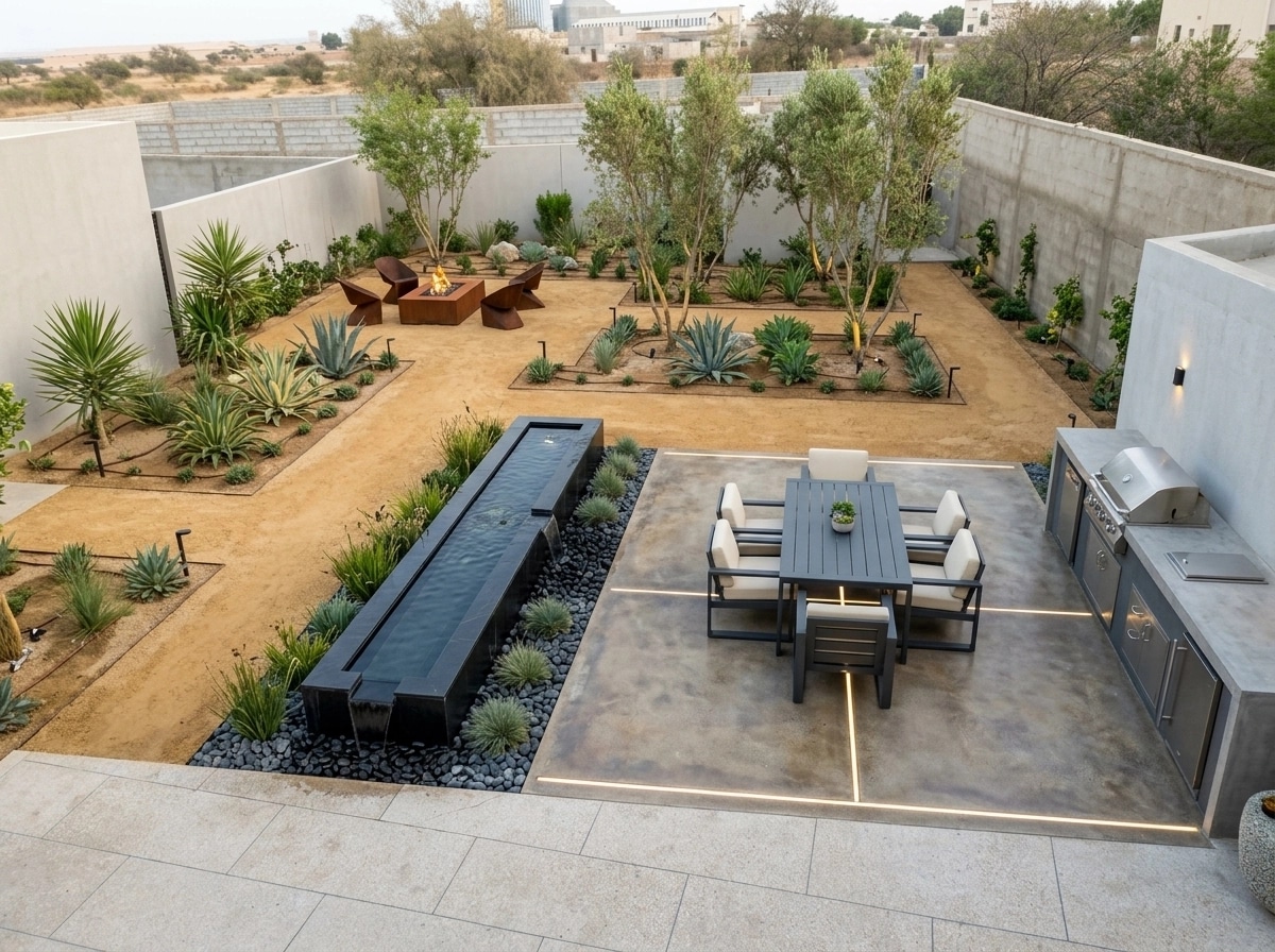 Landscape design in Contemporary Yard style — Yard by GenRoom AI