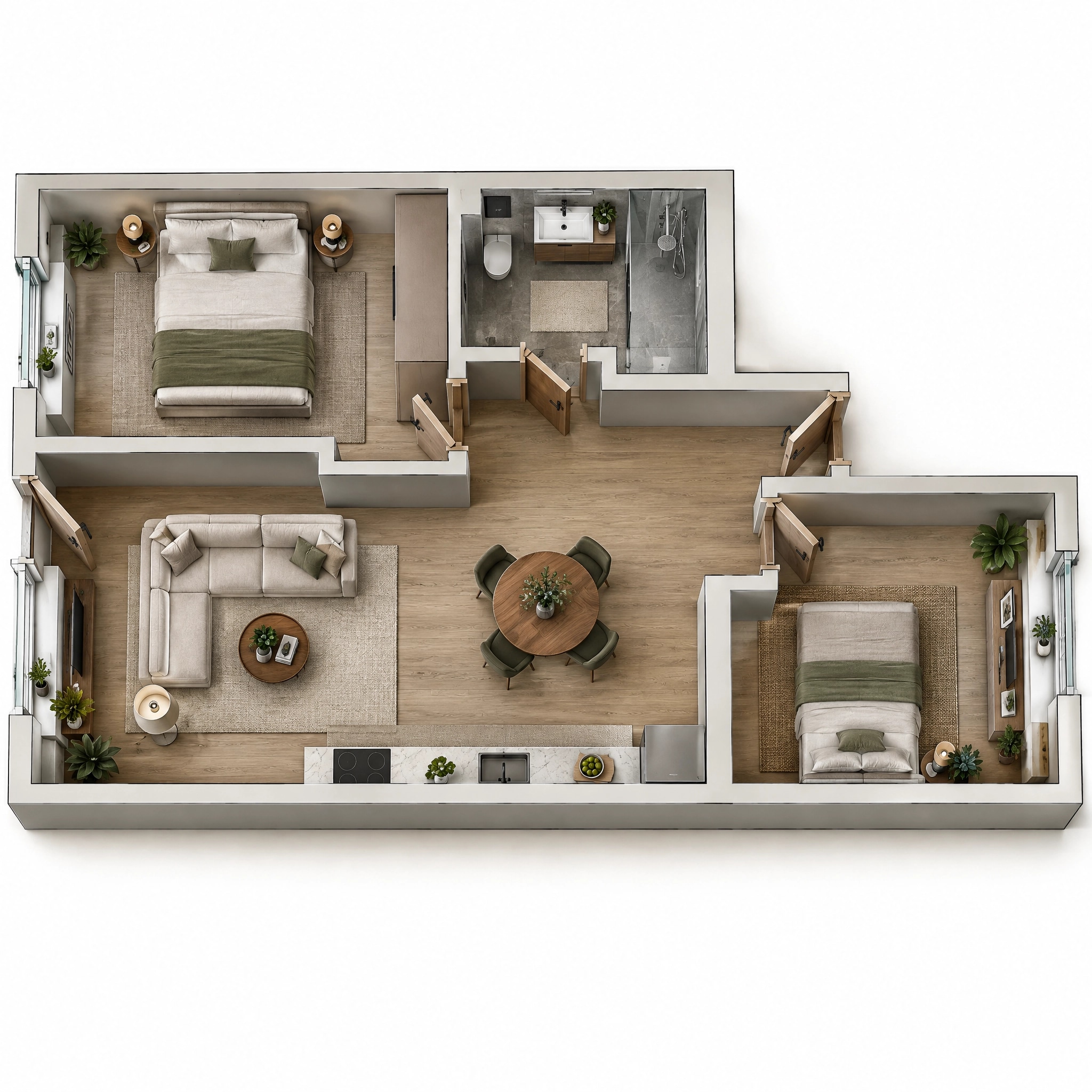 Interior design in Contemporary style — Living Room by GenRoom AI